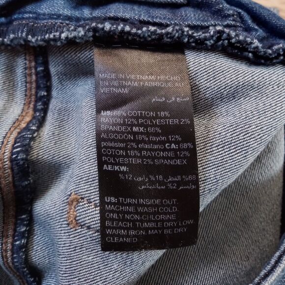 WHBM The Slim Mid Rise Sz 6 Long Tall Women's Dark Wash Solid Stretch Jeans - Picture 5 of 5